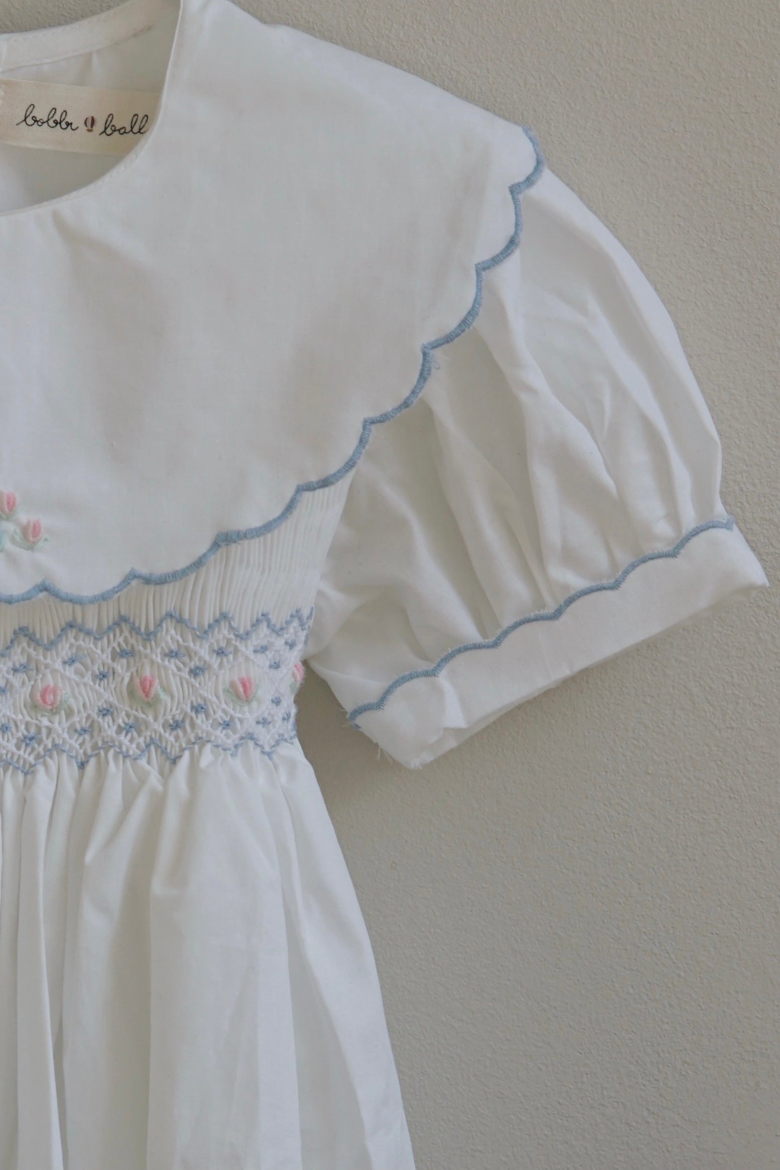 Cotton Smocked Dress - Classic White Bobbi Balloon Cotton Smocked Dress - Classic White Bobbi Balloon