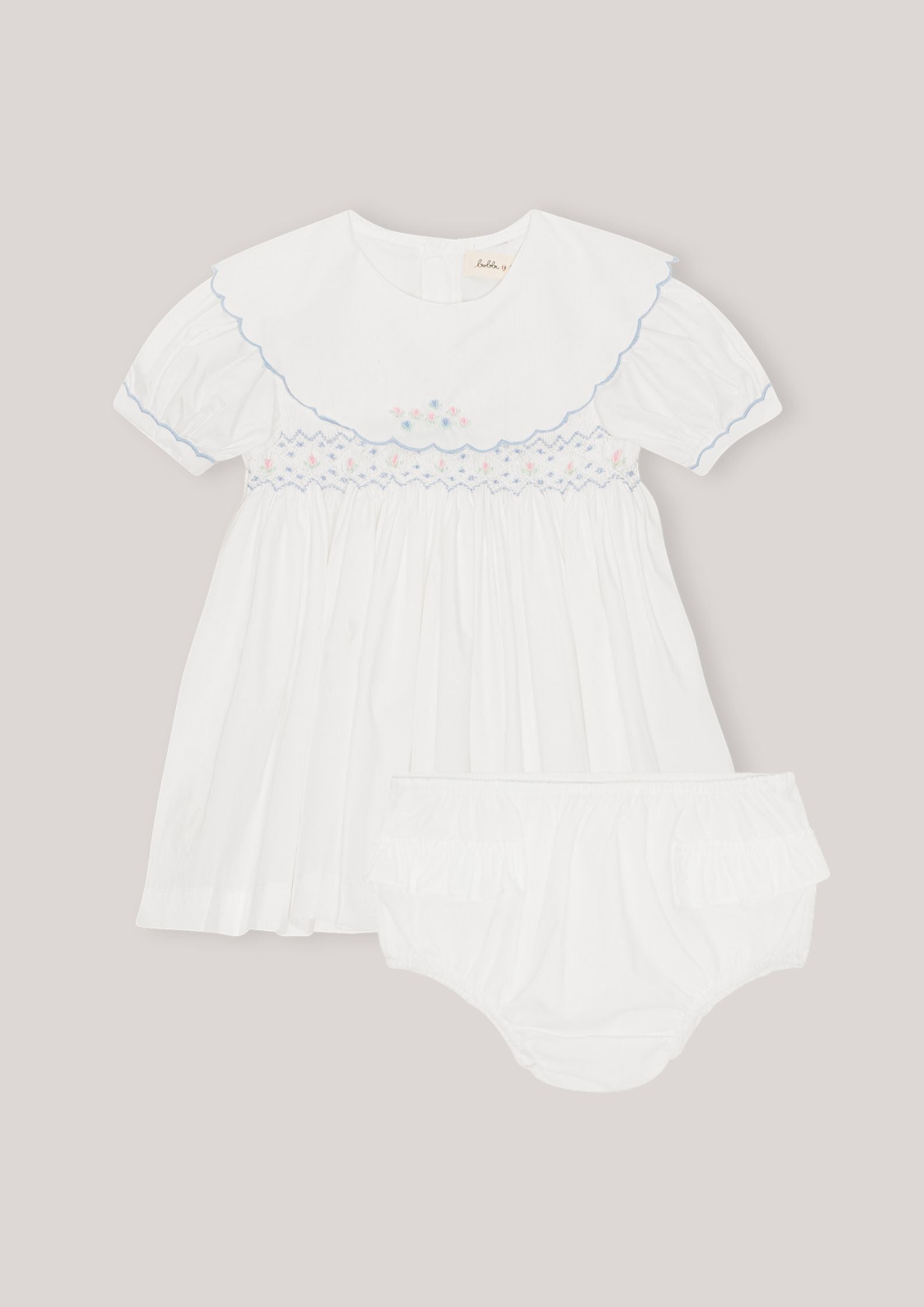 Cotton Smocked Dress - Classic White Cotton Smocked Dress - Classic White